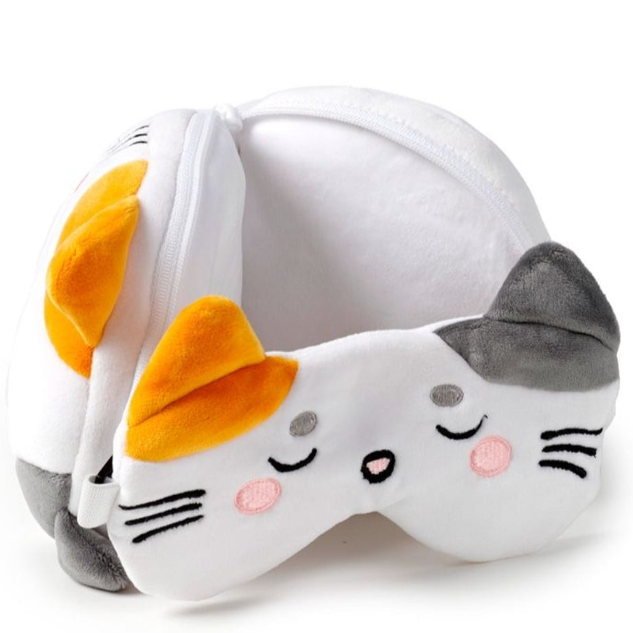 Almofada de Viagem e Máscara para Dormir - Lola a Gata