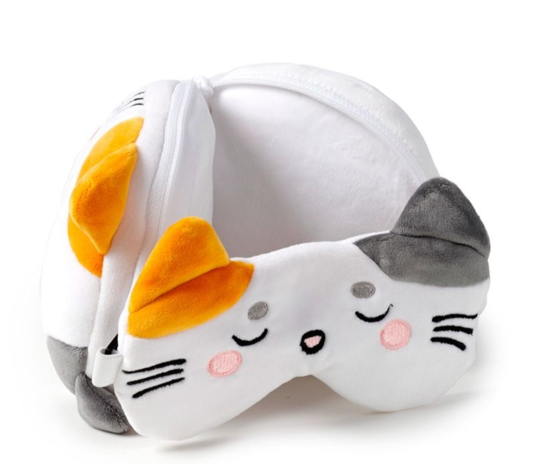 Almofada de Viagem e Máscara para Dormir - Lola a Gata