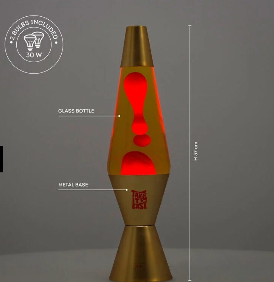 Candeeiro Lava Dourado Legami