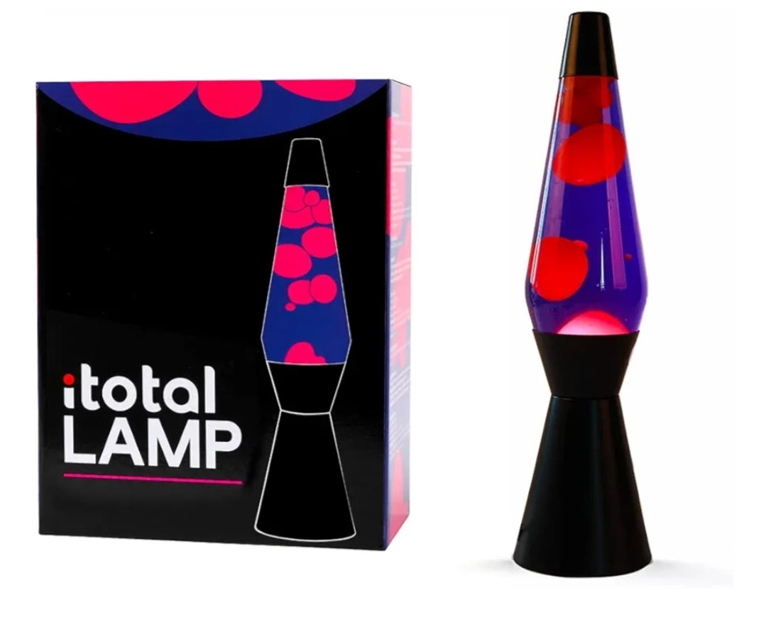 Candeeiro Lava Preto com Roxo