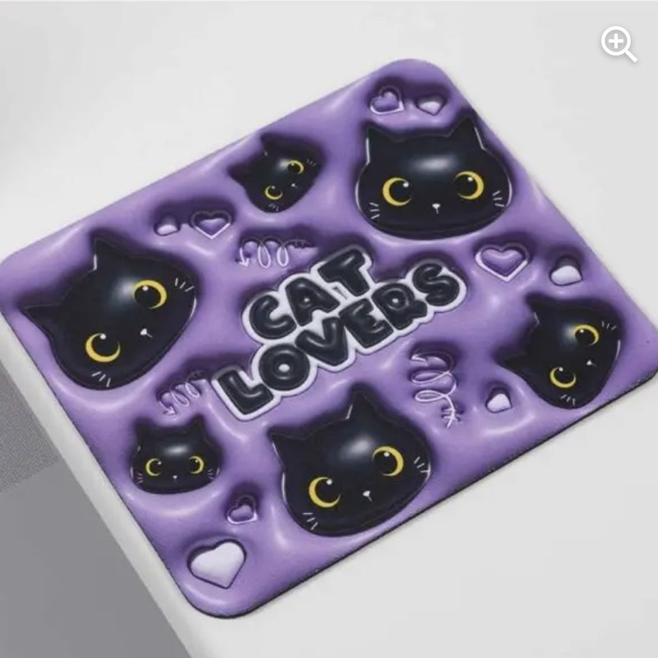 Tapete de rato 3D Gato
