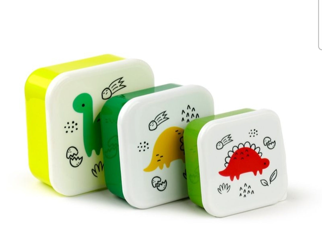 Conjunto 3 Caixas de Lanche Dinossauro