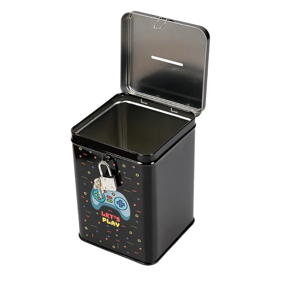 Mealheiro Metálico com Cadeado  Game Over