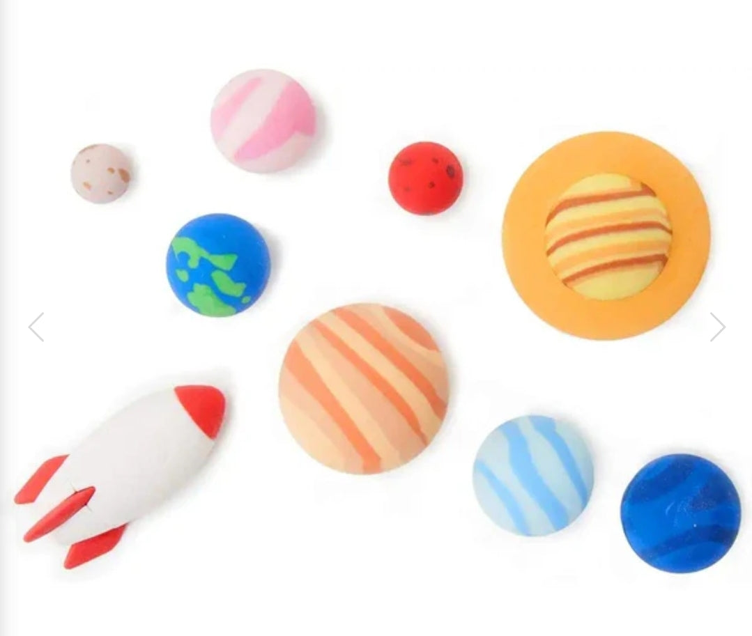 Conjunto 9 Borrachas Sistema Solar