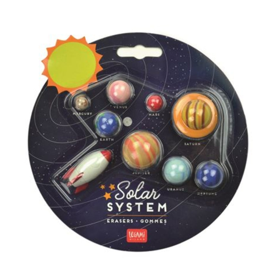 Conjunto 9 Borrachas Sistema Solar