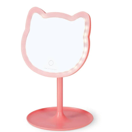 Espelho Gato com Luz Regulável e Base Para Jóias