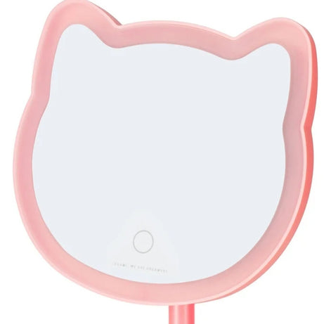 Espelho Gato com Luz Regulável e Base Para Jóias