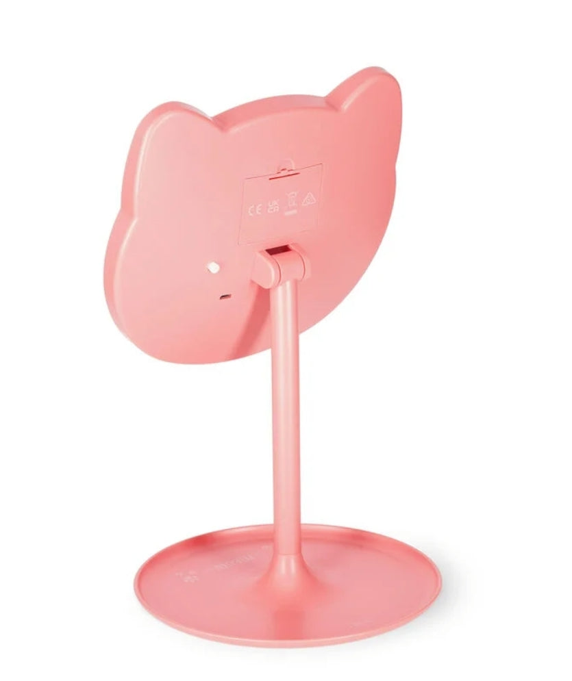 Espelho Gato com Luz Regulável e Base Para Jóias