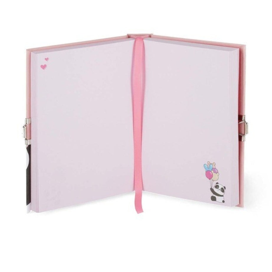 Diário Panda com Cadeado e Chaves Legami