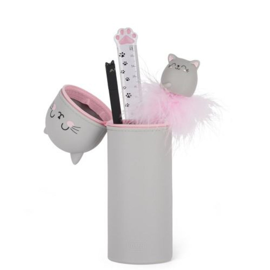 Estojo Silicone Gatinho Cinza - Legami