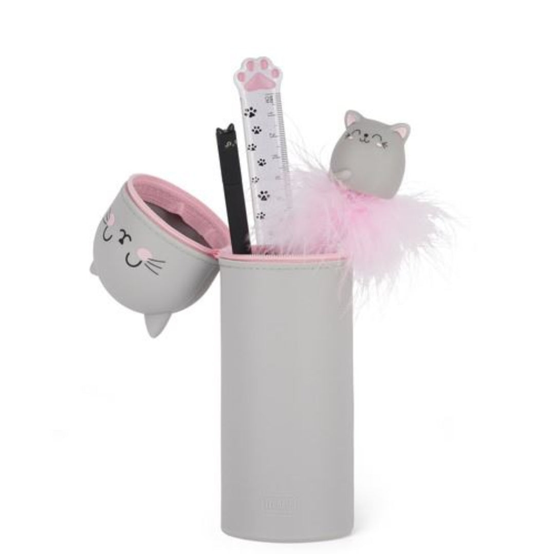 Estojo Silicone Gatinho Cinza - Legami