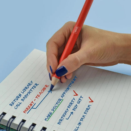 Lápis Jumbo com 2 Pontas Azul e Vermelho - Legami