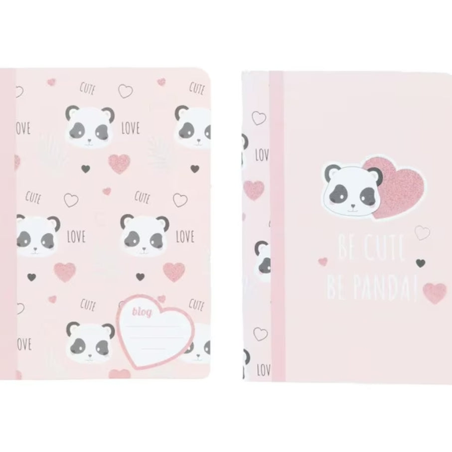 Caderno Agrafado Pautado A5 CUTE PANDA