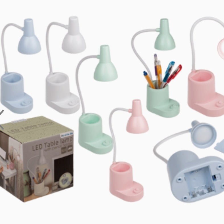 Candeeiro Secretária com Porta Canetas Verde Água