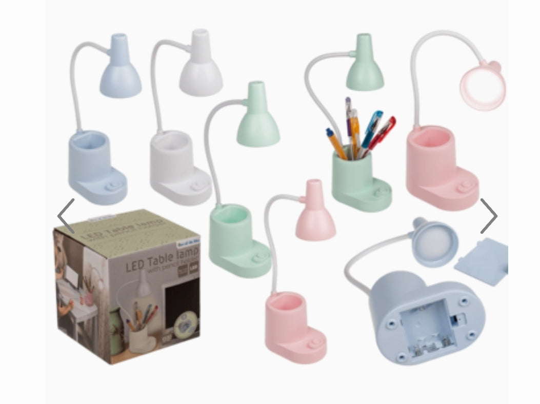 Candeeiro Secretária com Porta Canetas Verde Água