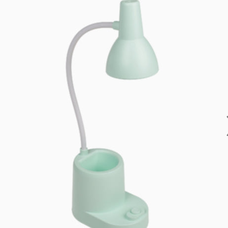 Candeeiro Secretária com Porta Canetas Verde Água