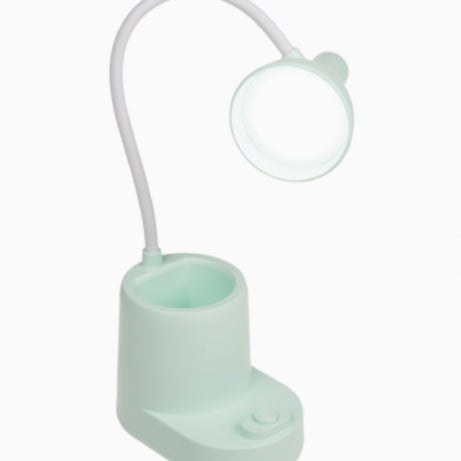 Candeeiro Secretária com Porta Canetas Verde Água