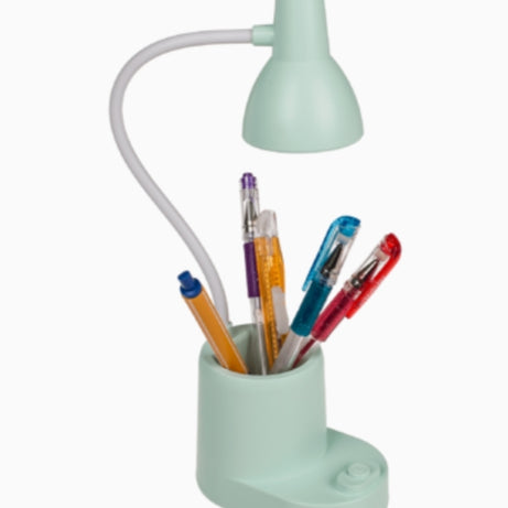 Candeeiro de Secretária com Base para Canetas Azul