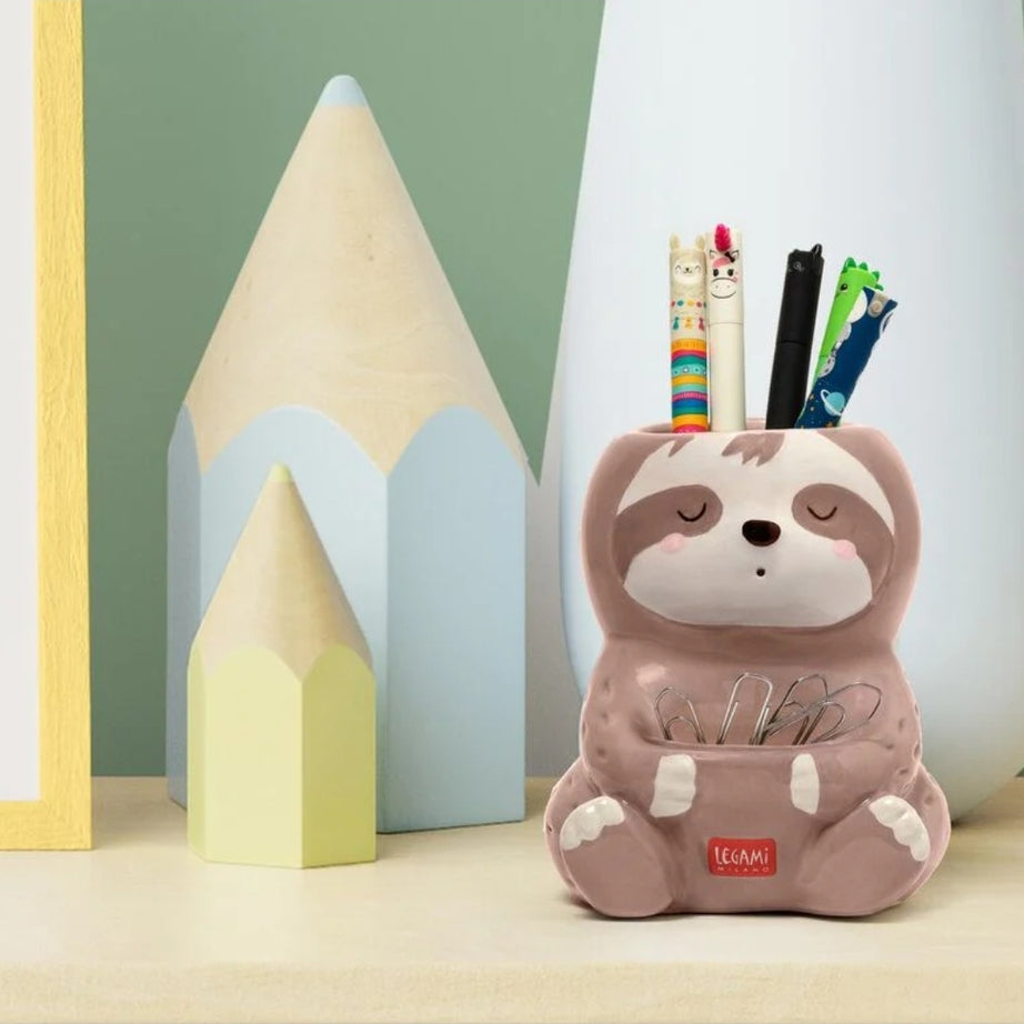 Copo de Secretária em Cerâmica Preguiça - Legami