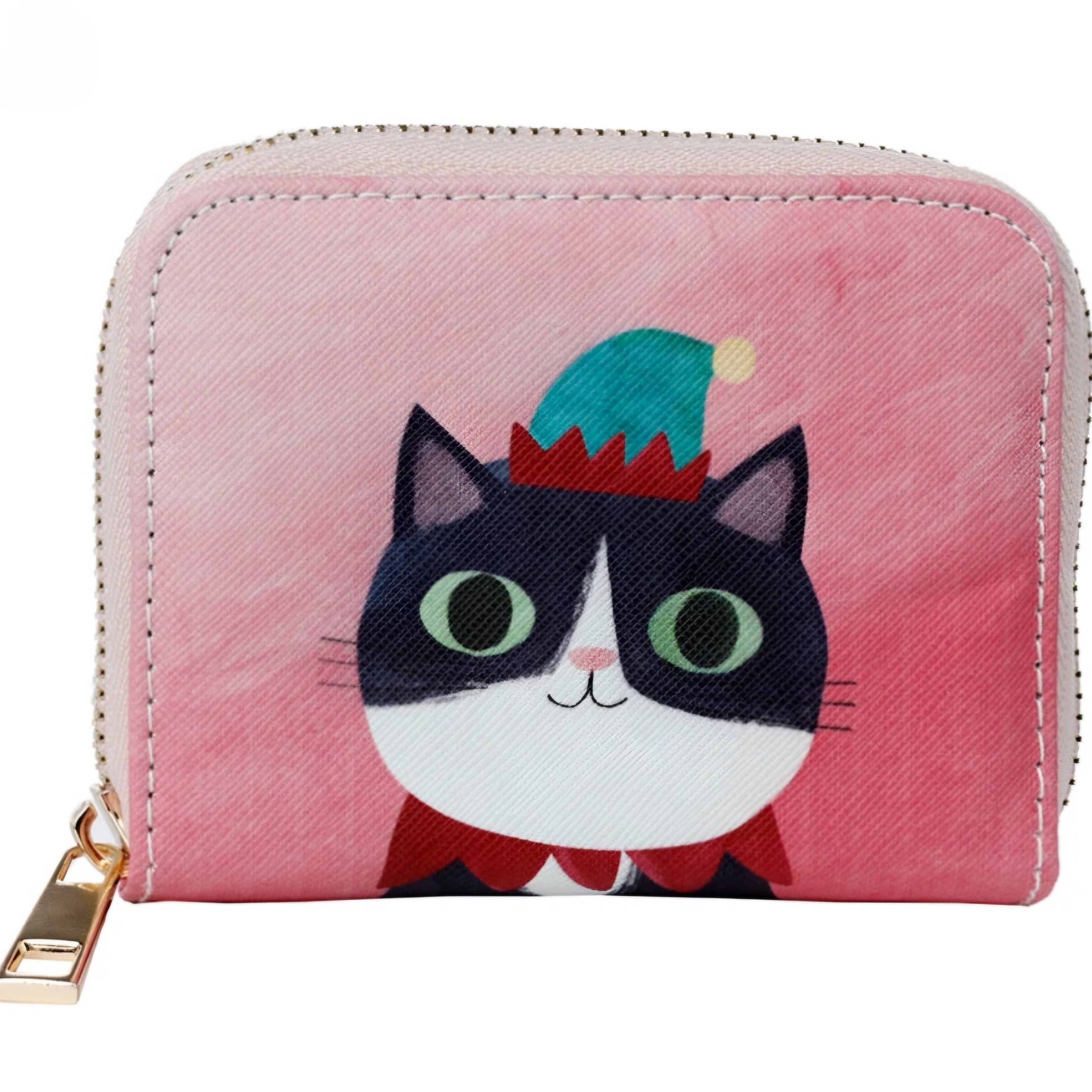 Porta Moedas com Fecho e Divisória Rosa
