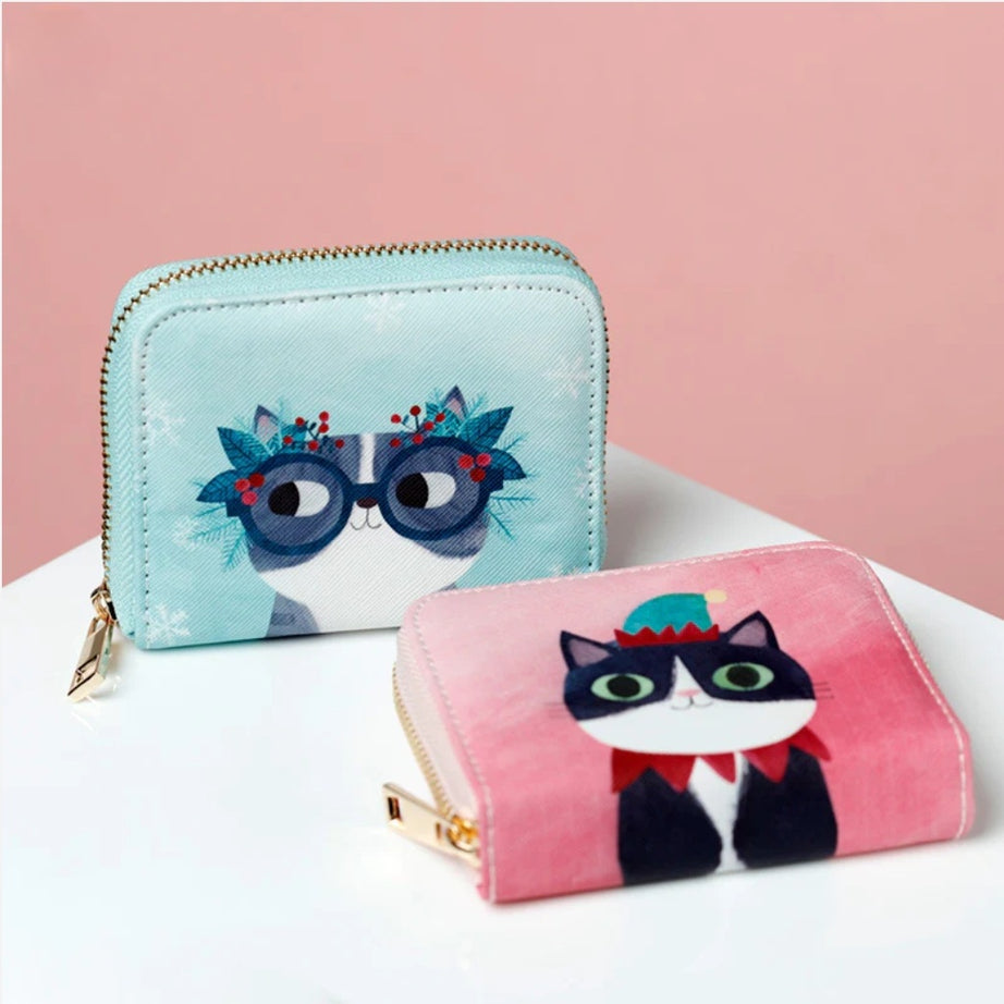 Porta Moedas com Fecho e Divisória Rosa