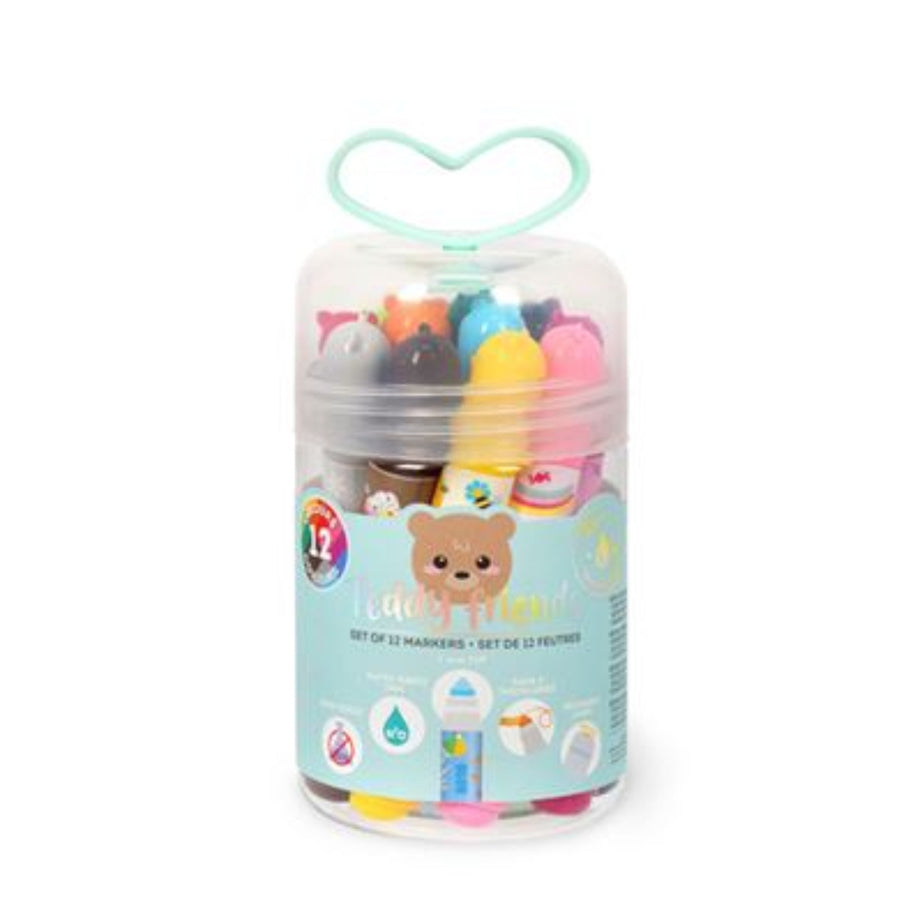 Conjunto 12 Marcadores Laváveis Ursinhos Teddy - Legami