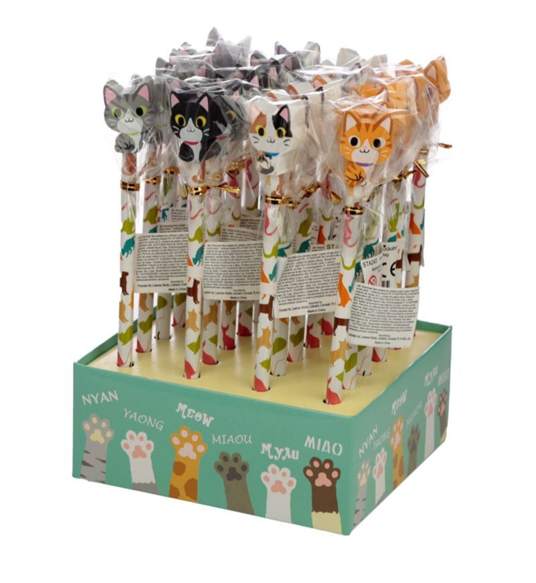 Lápis com Borracha Gatinhos