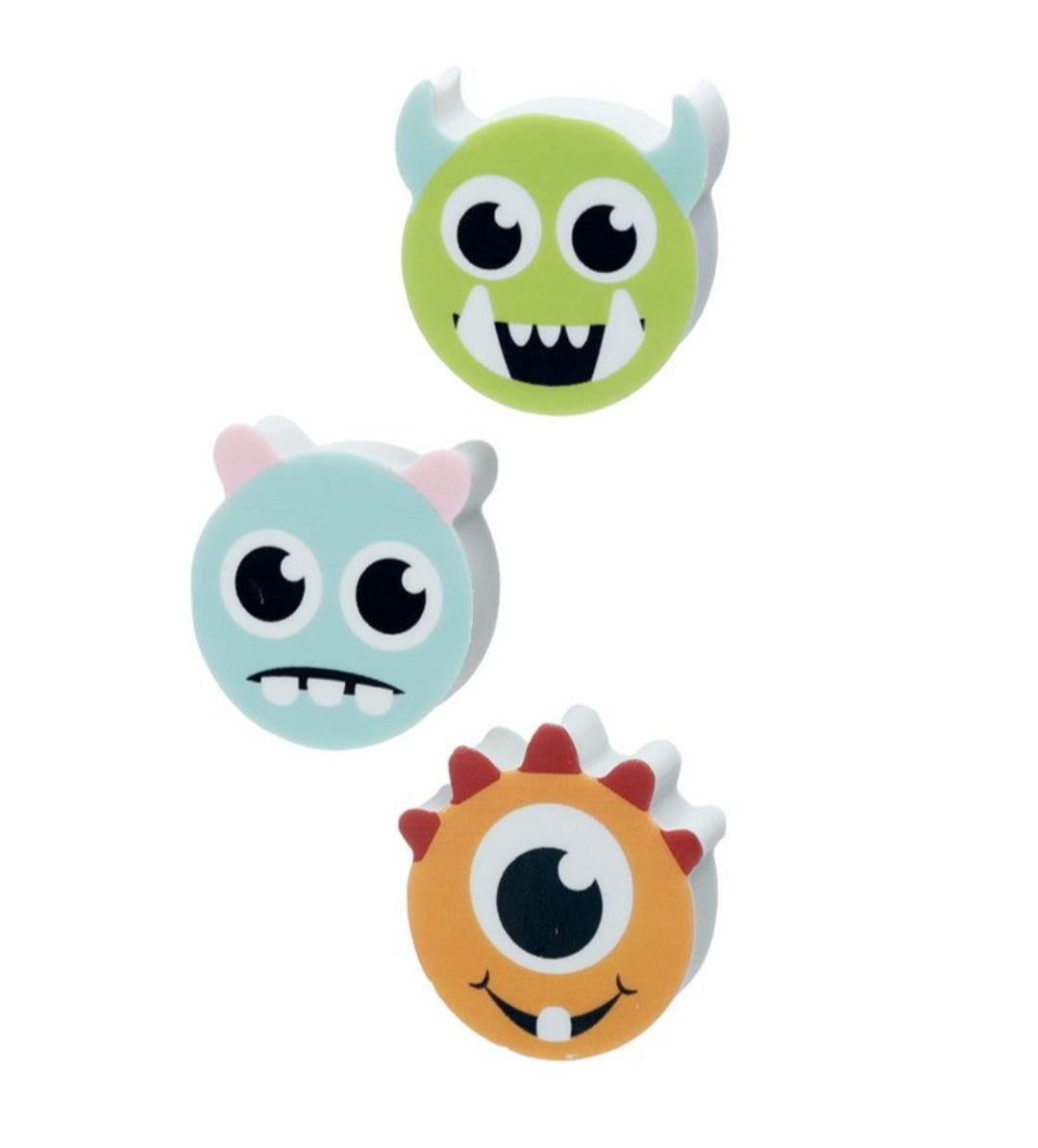 Conjunto 3 Borrachas Monstarz