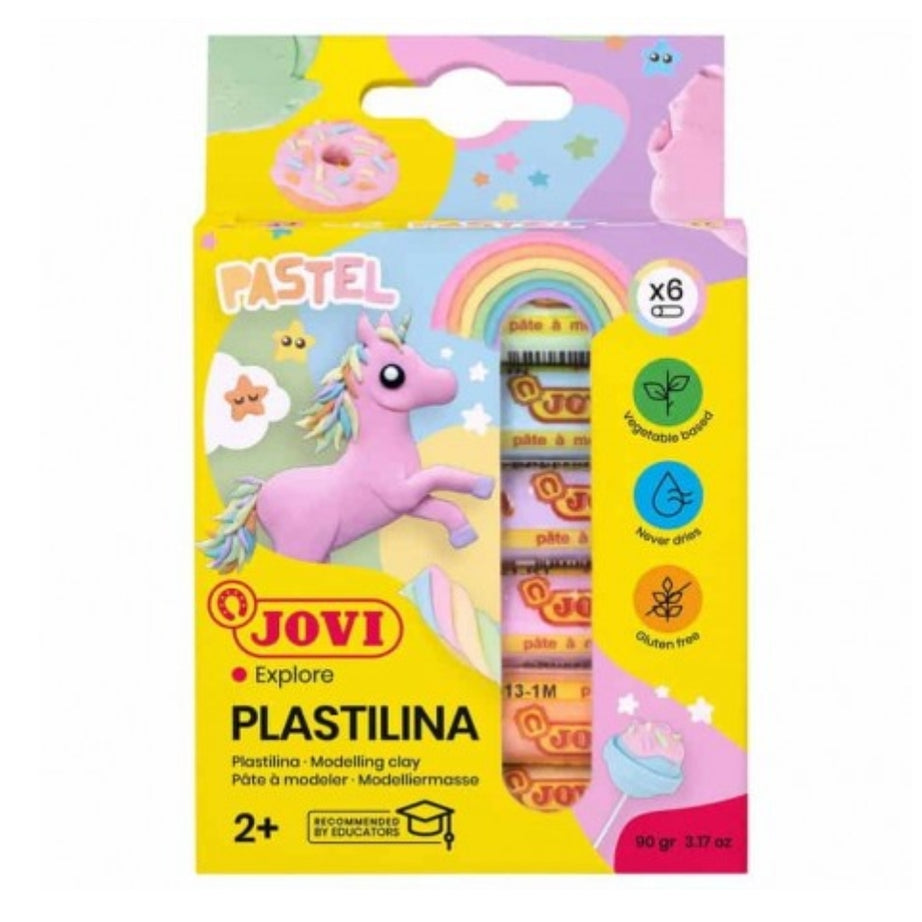 Conjunto 6 Plasticinas Cores Pastel