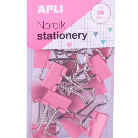 15 Molas P/papeis 19mmApli Nordik Cores Pastel