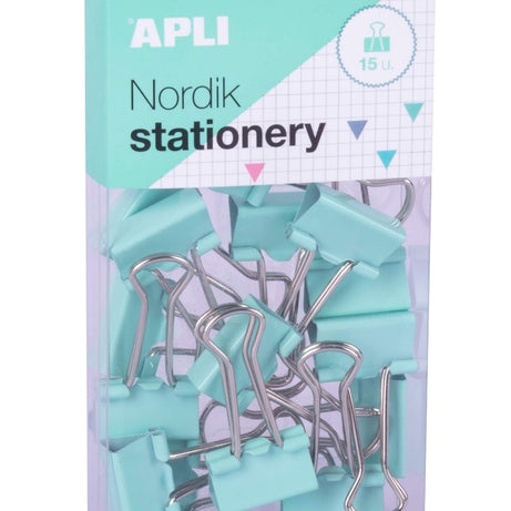 15 Molas P/papeis 19mmApli Nordik Cores Pastel