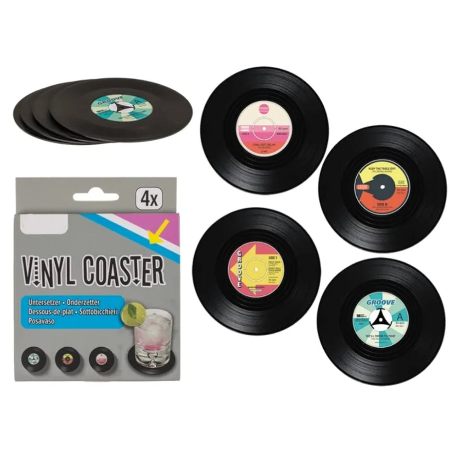 4 Bases Para Copos Disco Vinil