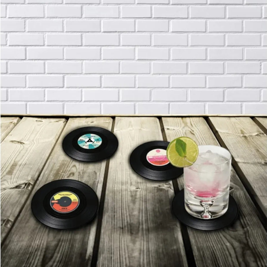 4 Bases Para Copos Disco Vinil