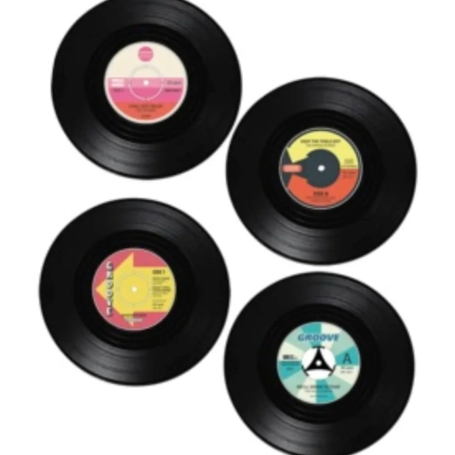 4 Bases Para Copos Disco Vinil