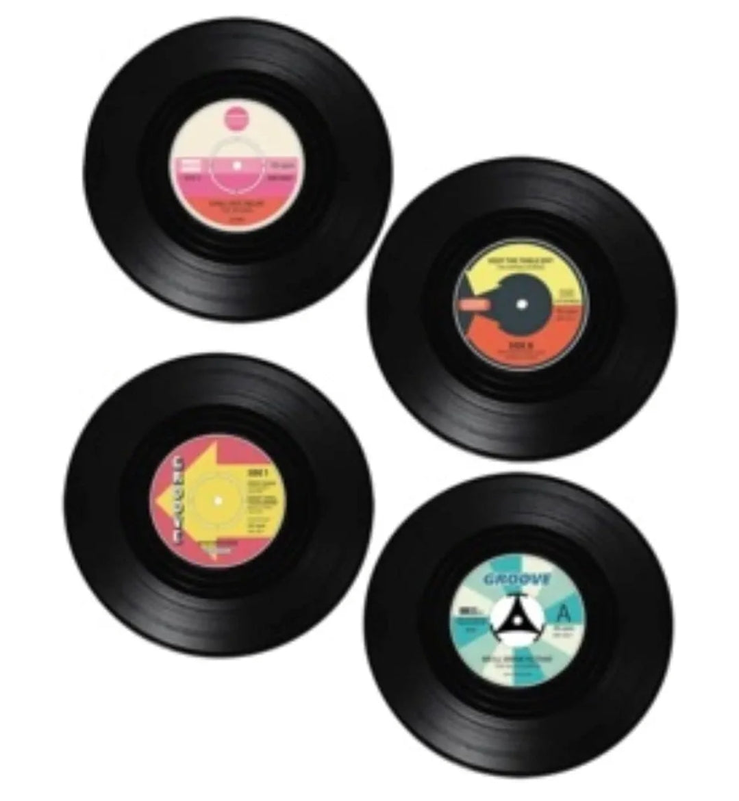 4 Bases Para Copos Disco Vinil