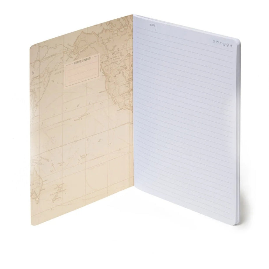 Caderno Grande B5 Pautado Travel Legami