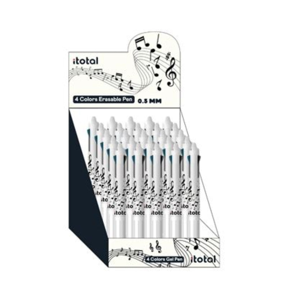Caneta Apagável 4 Cores (Preto, Azul, Vermelho e Verde) - Música