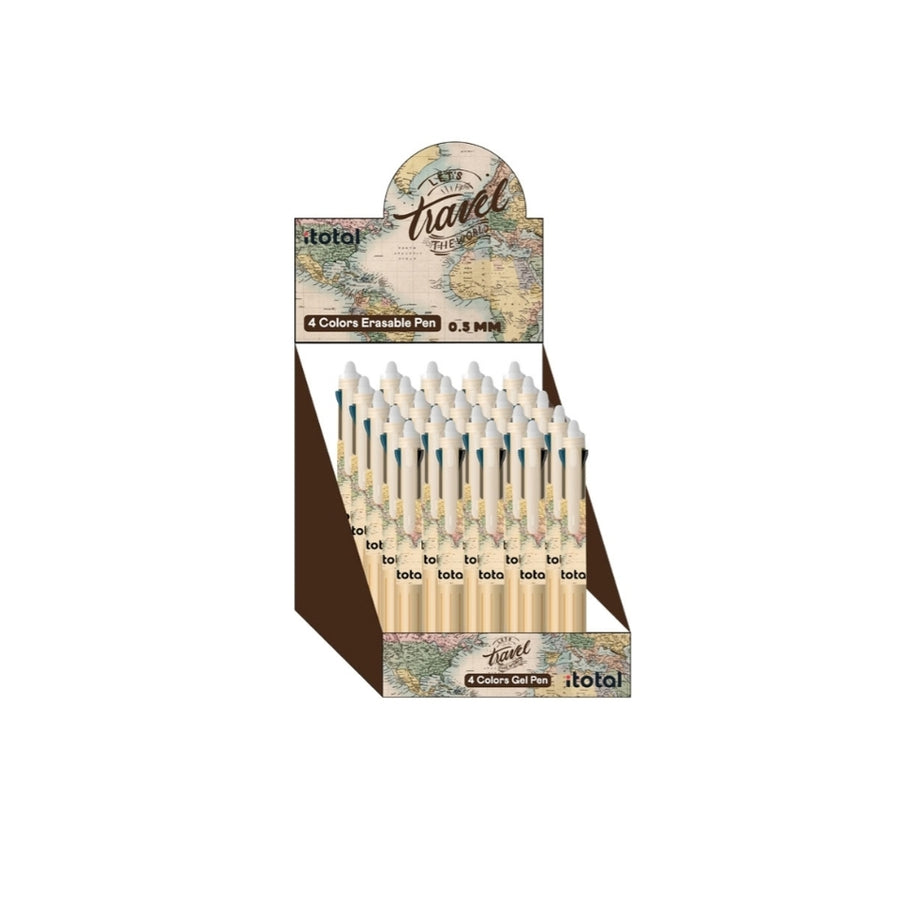 Caneta Apagável 4 Cores (Preto, Azul, Vermelho e Verde) - Travel