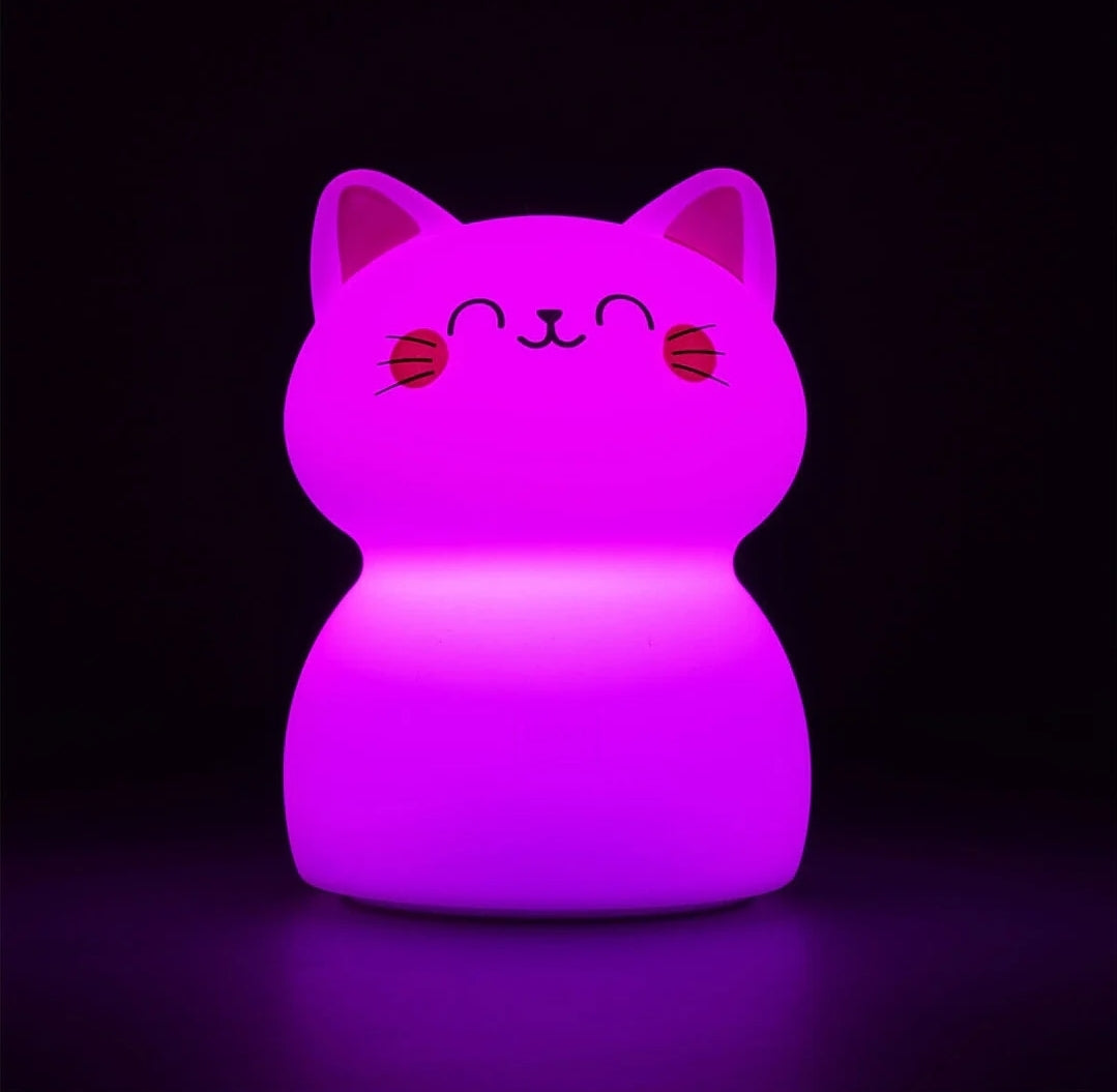 Luz de Presença Recarregável Gatinho Troca de Cor Legami