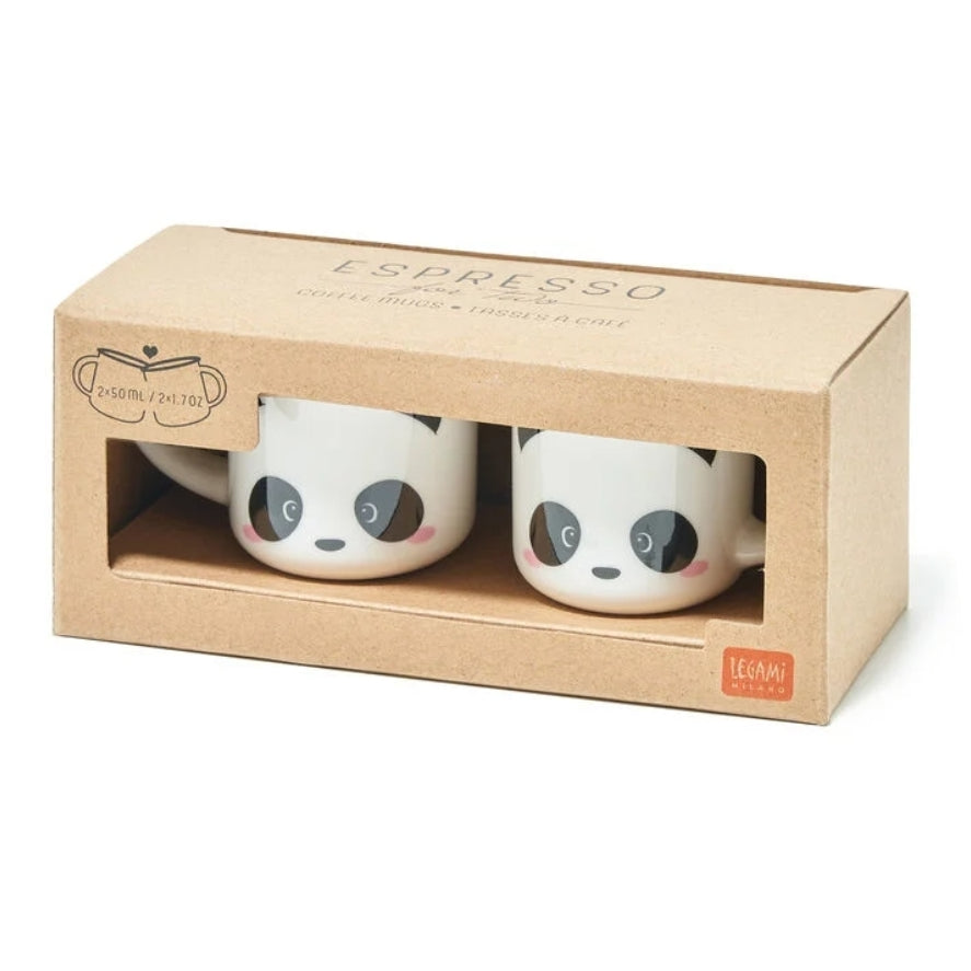 Conjunto 2 Chávenas de Café Panda Legami