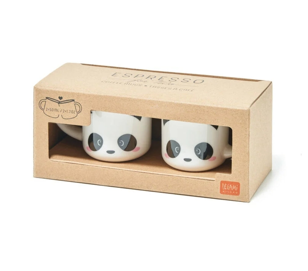Conjunto 2 Chávenas de Café Panda Legami