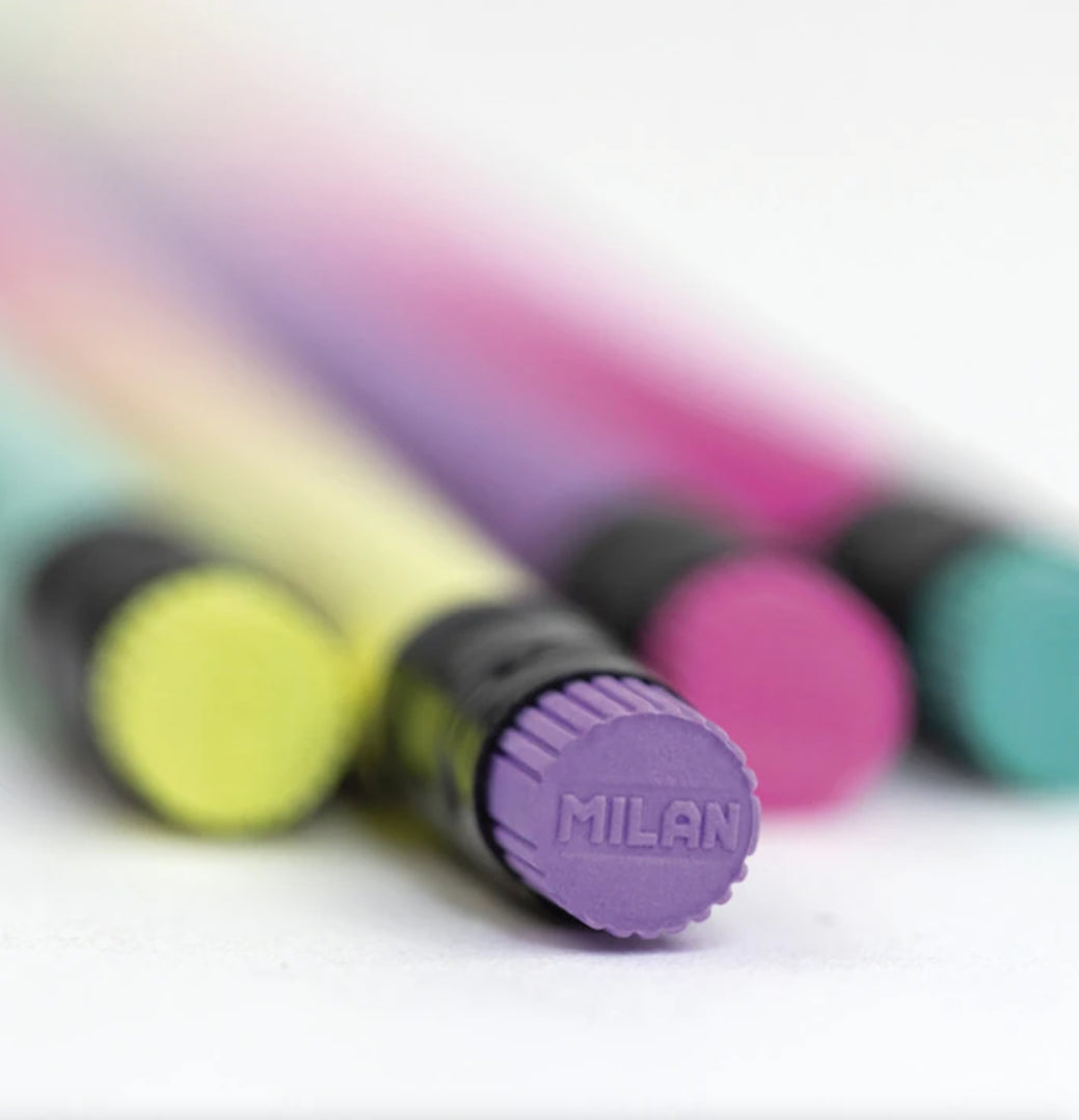 Lápis HB Milan Sunset Grafite Preto e Borracha