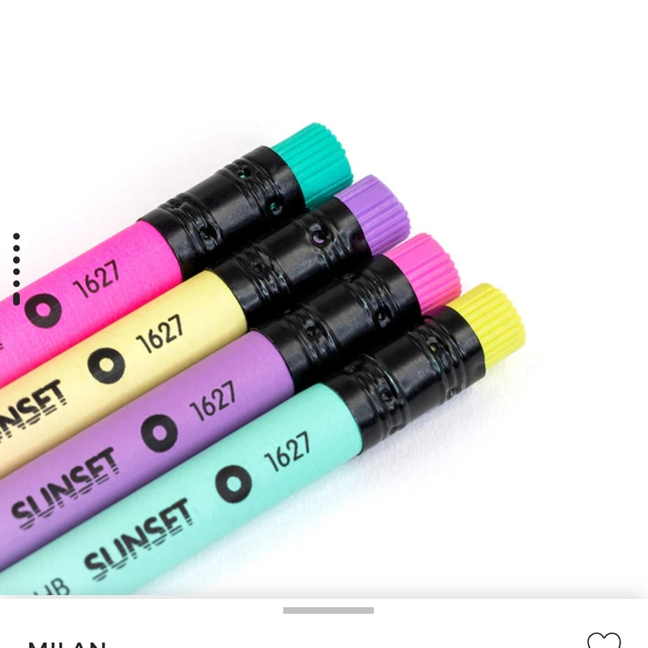 Lápis HB Milan Sunset Grafite Preto e Borracha