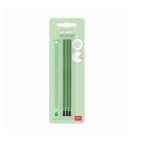 Recarga para Caneta que Apaga Legami verde - Set de 3 Unidades