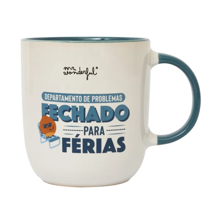 Caneca mr.Wonderful Departamento de Problemas Fechado para Férias