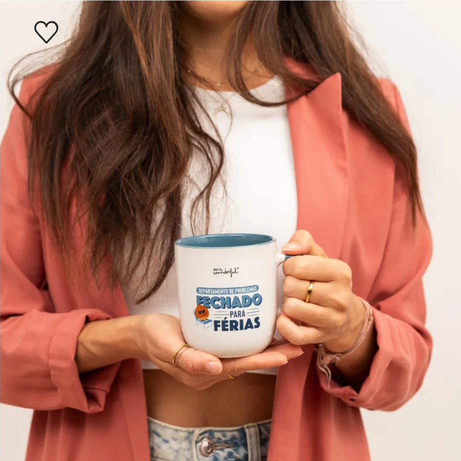 Caneca mr.Wonderful Departamento de Problemas Fechado para Férias