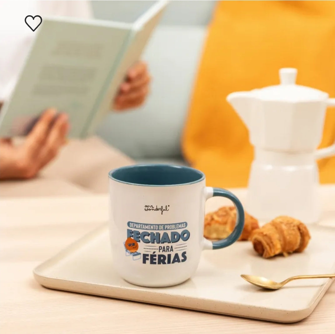Caneca mr.Wonderful Departamento de Problemas Fechado para Férias