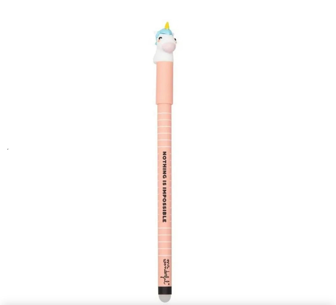Caneta que Apaga Mr. Wonderful - Unicórnio Nothing Is Impossible