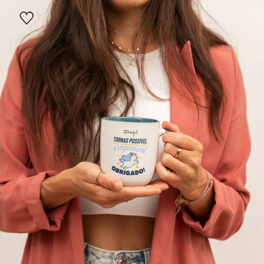 Caneca mr.Wonderful "Tornas Possível o Impossível, Obrigado"