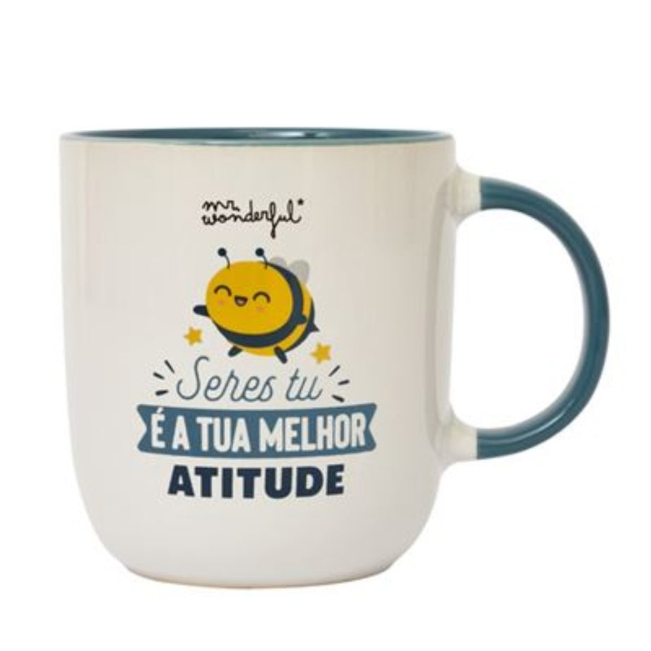 Caneca mr.Wonderful "Seres Tu é a Tua Melhor Atitude"